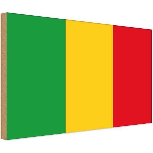 Vianmo Insegna In Legno 20X30 Cm Bandiera Malis Flag Of Mali-image