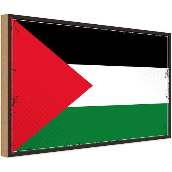Vianmo Insegna In Legno 12X18 Cm Bandiera PaläStinas Flag Palestine-image