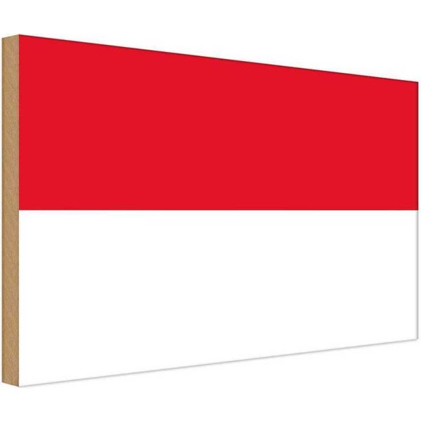 Vianmo Insegna In Legno 12X18 Cm Bandiera Monacos Flag Of Monaco-image