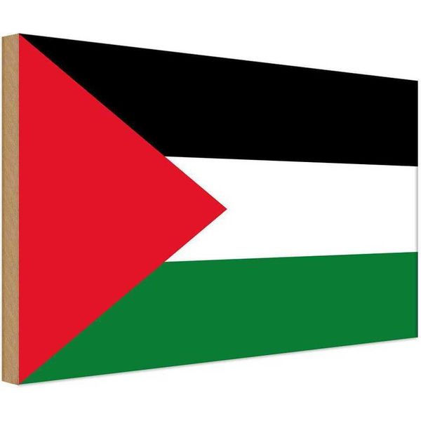 Vianmo Insegna In Legno 12X18 Cm Bandiera PaläStinas Flag Of Palestine-image