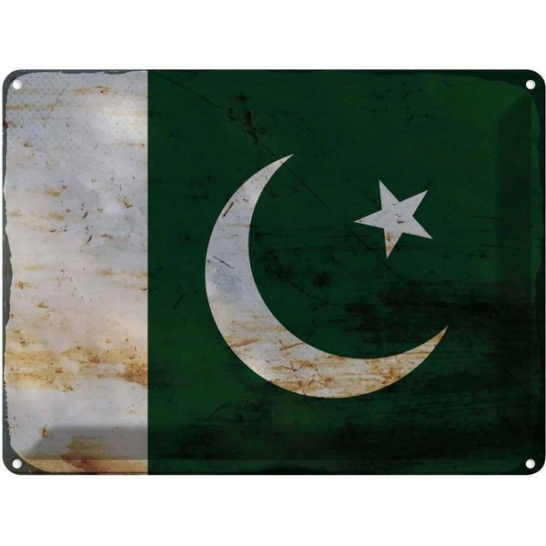 Vianmo Insegna Di Latta 30X40 Cm Bandiera Pakistan Flag Of Pakistan-image