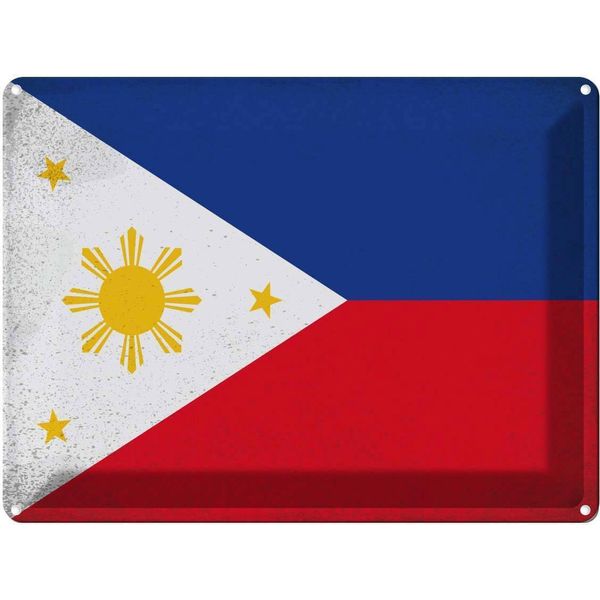 Vianmo Insegna Di Latta 30X40 Cm Bandiera Philippinen Philippines-image