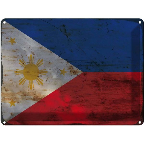 Vianmo Insegna Di Latta 30X40 Cm Bandiera Philippinen Philippines-image