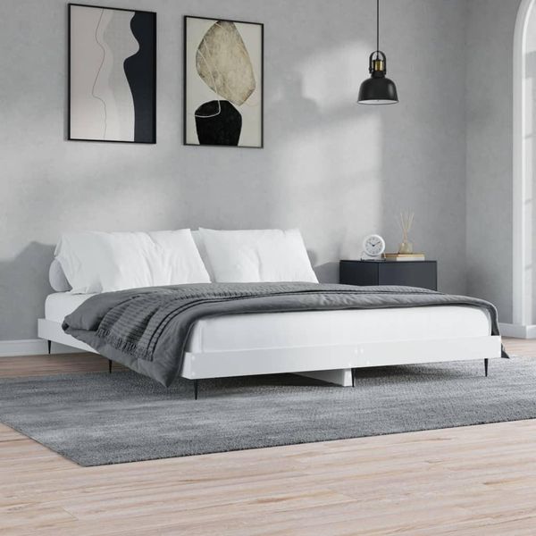 The Living Store Giroletto Bianco 120X200 Cm In Materiale Ligneo-image