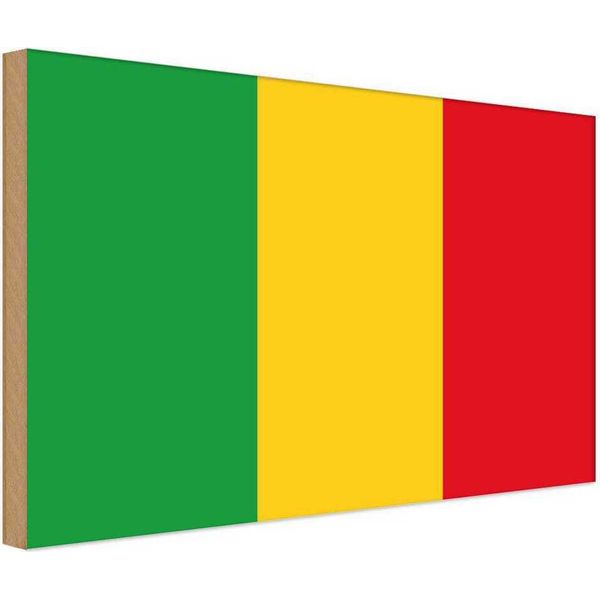 Vianmo Insegna In Legno 30X40 Cm Bandiera Malis Flag Of Mali-image
