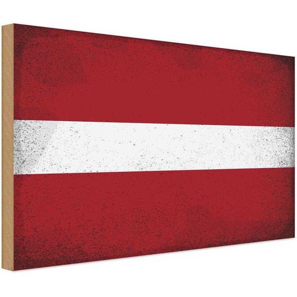 Vianmo Insegna In Legno 30X40 Cm Bandiera Lettland Flag Of Latvia-image