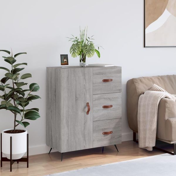 Maison Exclusive - Credenza Grigio Sonoma 69,5X34X90 Cm Materiale Ligneo-image