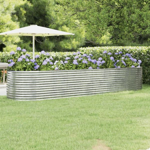 Maison Exclusive - Letto Giardino Acciaio Zincato 396X100X68Cm Argento-image