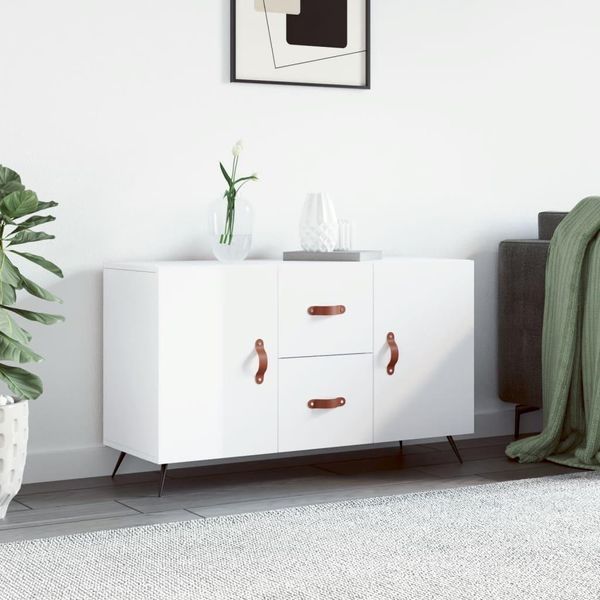 Maison Exclusive - Credenza Bianco Lucido 100X36X60 Cm Materiale Ligneo-image
