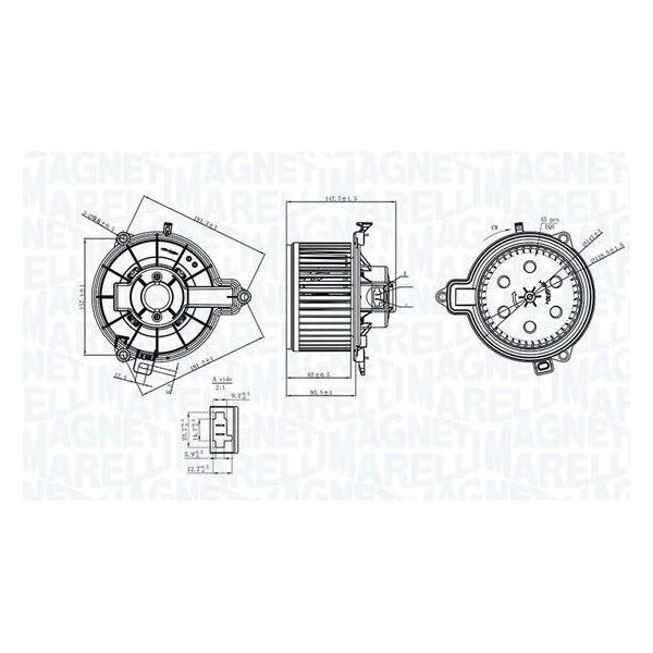 Magneti Marelli 069412733010 Motore Soffiatore Per Interni Per Iveco Daily Iv Furgone/Station Wagon Daily Iv Pianale/Telaio Daily V Furgone/Station Wagon-image