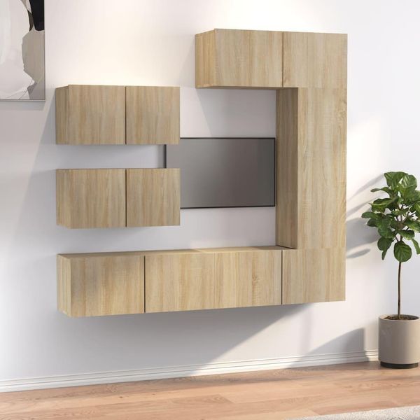 Maison Exclusive - Set Di Mobili Porta Tv 6 Pz Rovere Sonoma In Legno Multistrato-image
