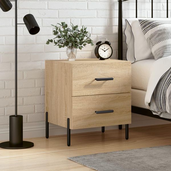 Maison Exclusive - Comodino In Rovere Sonoma 40X35X47,5 Cm Materiale Ligneo-image
