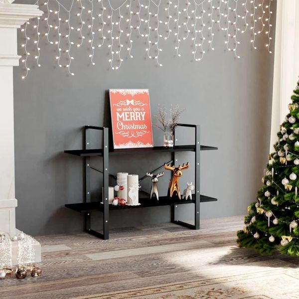Maison Exclusive - Libreria A 2 Scomparti Nero 100X30X70 Cm Materiale Ligneo-image