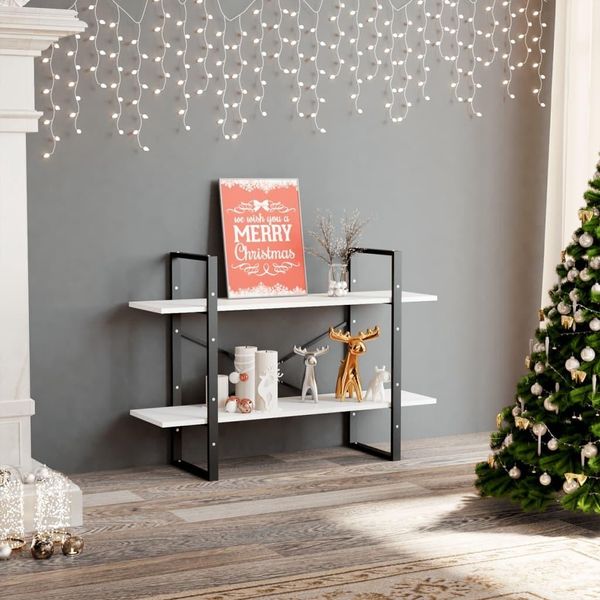 Maison Exclusive - Libreria A 2 Ripiani Bianca 100X30X70 Cm Materiale Ligneo-image