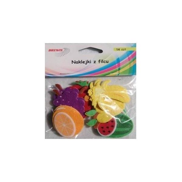 Adesivi In Feltro Frutta 14 Pz (Scuola E Cancelleria)-image
