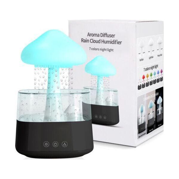 Umidificatore, Umidificatore Per Ambienti, Umidificatore 450 Ml, Umidificatore Per Camera Da Letto, Umidificatore A Nuvola Per Casa, Ufficio, Stanza, Stanza Dei Bambini, Nero-image