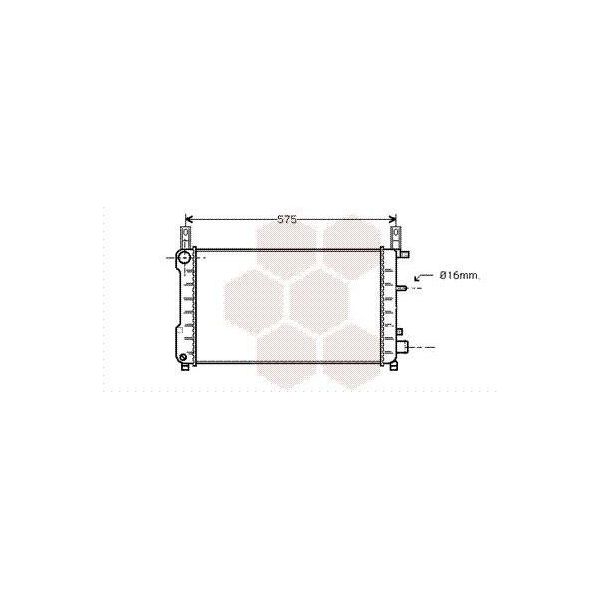 Van Wezel 18002198 - Oe 6615073 Radiatore, Raffreddamento Motore Per Fiesta Iii-image
