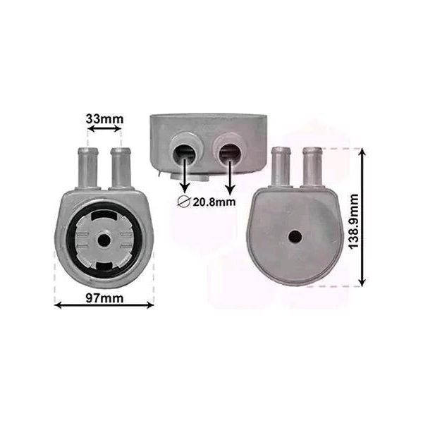 Van Wezel 18013708 - Radiatore Olio Oe 1682214 Per Galaxy (WA6), Galaxy (Ck), S-Max (WA6)-image
