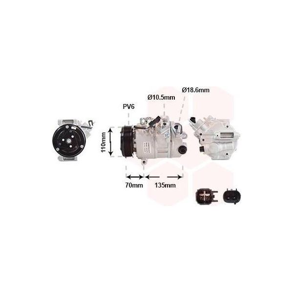 Van Wezel 1801K705 - Compressore Aria Condizionata Oe 2200056 Per Mondeo V-image