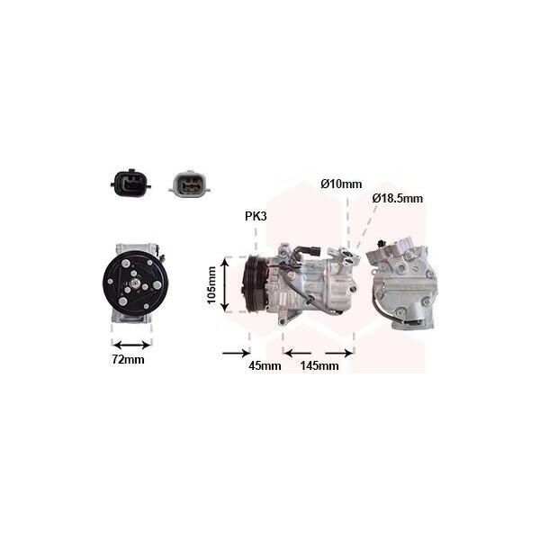 Van Wezel 4301K713 - Compressore Aria Condizionata Oe 926007161R Per Clio V-image