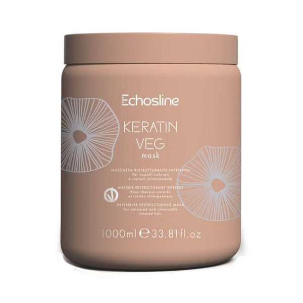Echosline Keratin Veg Maschera Rigenerante Per Capelli, 1000Ml-image