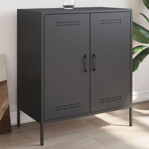 Maison Exclusive - Credenza Nera 68X39X79 Cm Acciaio-image