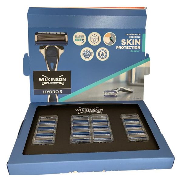 Wilkinson Sword Hydro 5 Protezione Della Pelle Confezione Da 16 Lame Di Ricambio Rasoio Bellezza-image