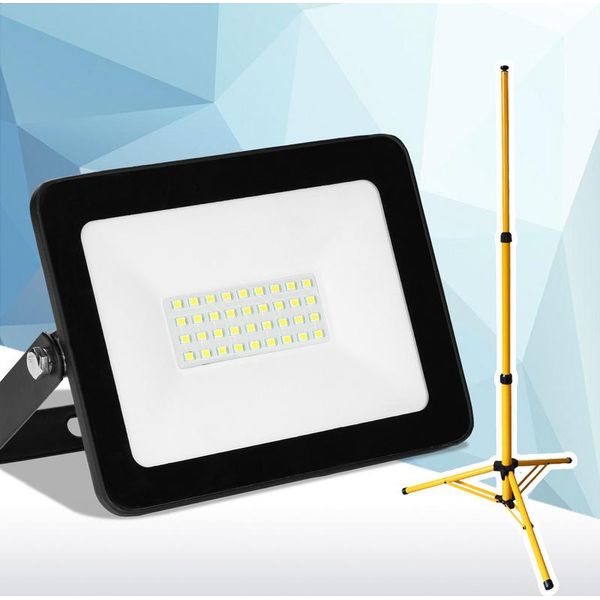 Tolletour 30W Led Proiettore Da Costruzione Proiettore A Treppiede Proiettore Da Esterno Luce Da Lavoro Proiettore Da Costruzione IP66 Impermeabile Bianco Caldo-image