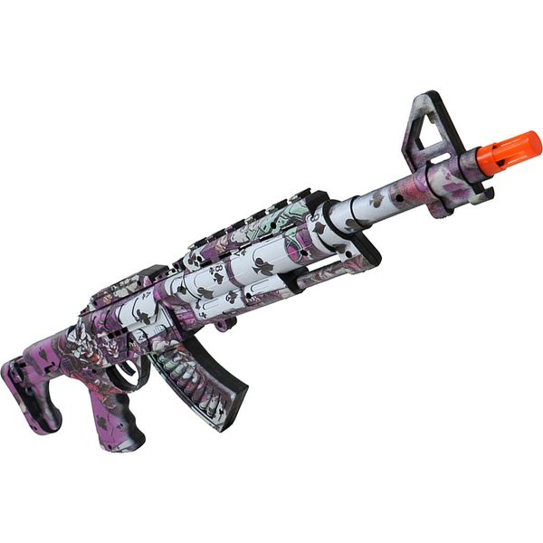 Supereroe Giullare Pistola Halloween Clown Mr Smile Macchina Pistola Costume Accessorio Fantasia Cartoon Avventuriero Colorato Gioco Figura Carnevale Festa Articolo Giocattolo Creativo Arma, Colore: Viola-image