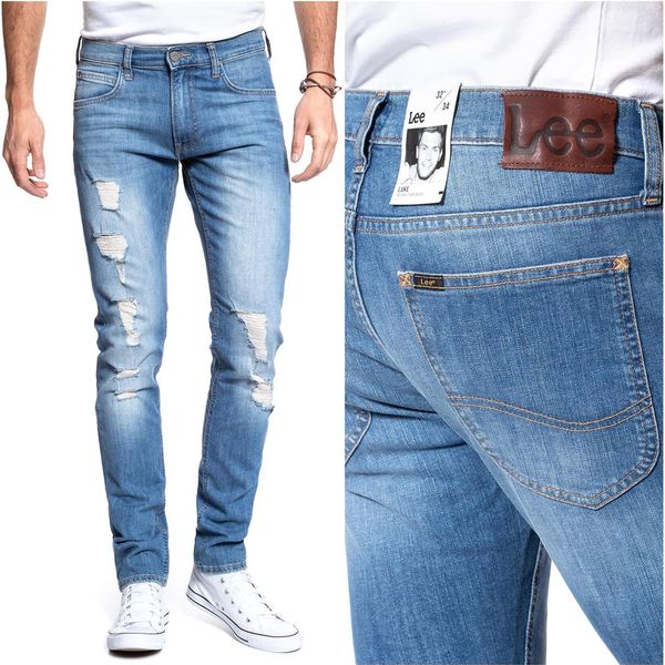 Lee, Jeanshosen Da Uomo, Slim Fit, Luke, W27 L32, Blau, Jeans, Baggyjeans, Buggy-image