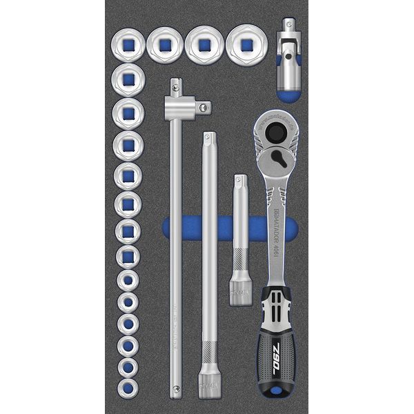 Set Di Chiavi A Bussola Mts A 6 Punte, 22 Pezzi, 12,5 Mm (1/2"): 10-32 Mm (1/3"-image