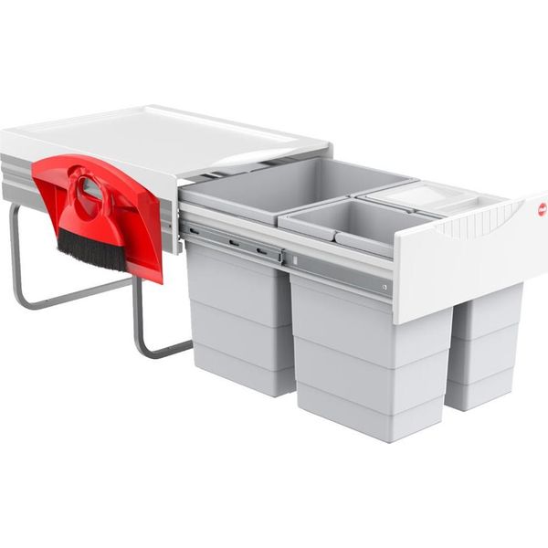 Cestino Hailo 3642231 Tr Swing Tandem Salvaspazio H 2X 10 + 20 Litri-image