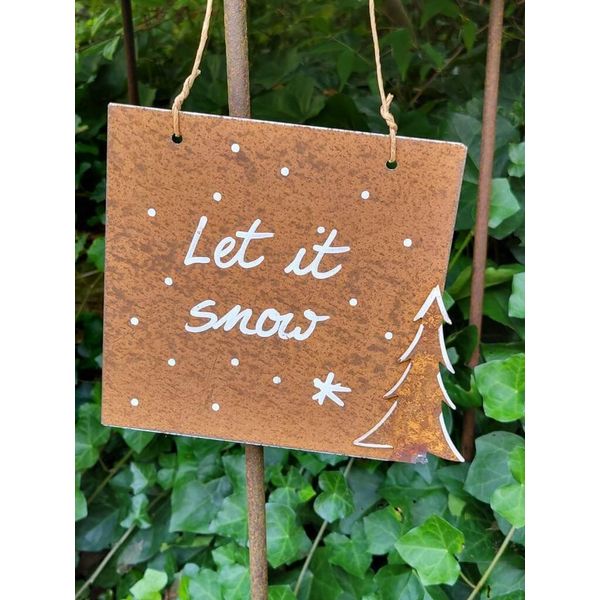 Scudo Edelrost Let It Snow, Mit Tanne-image