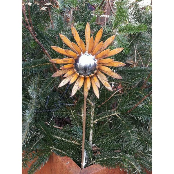 Fiore In Acciaio Inox Alisa Con Sfera In Acciaio Inox, Piccolo-image