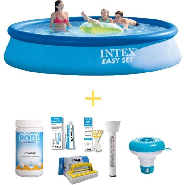 Piscina Intex Easy Set - 396 X 84 Cm - Include Pacchetto Di Manutenzione Ways-image