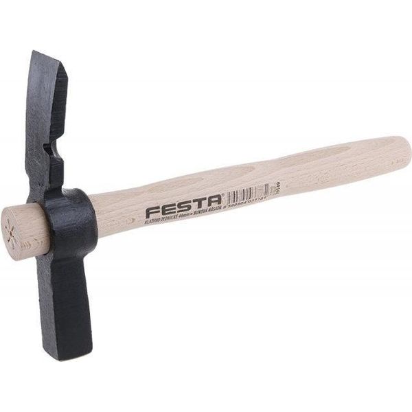 Festa Martello Da Muratore Da 44 Mm Con Estrattore Manico Da 30 Cm Legno-image
