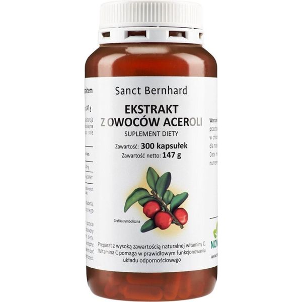 KräUterhaus Sanct Bernhard Acerola Ekstrakt (300 Capsule) 5292-image