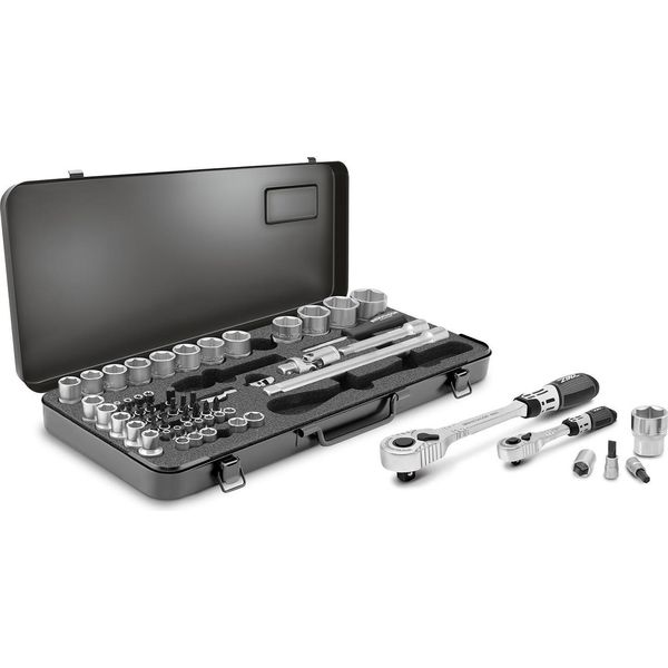 Set Di Chiavi A Bussola, A 6 Punte, 61 Pezzi, 6,3 Mm (1/4")-12,5 Mm (1/2""): 4-32 M"-image