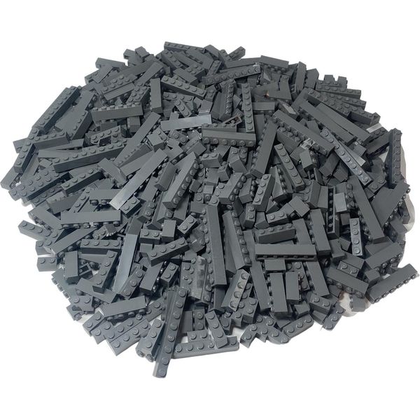 Mattoncini Lego® A Fila Indiana Grigio Scuro Nuovo! Quantità 1000X - Ogni Mattoncino è Assemblato Singolarmente-image