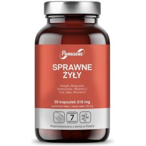 Integratori Alimentari Panaseus Sprawne ŻYłY (50 Caps.) BI6667-image