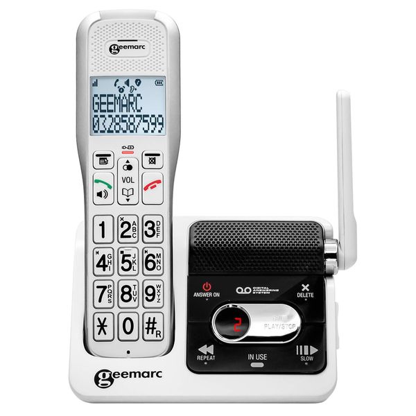 Geemarc, Telefono Per Anziani Con Volume Regolabile Amplidect 595 U.L.E., Bianco-image