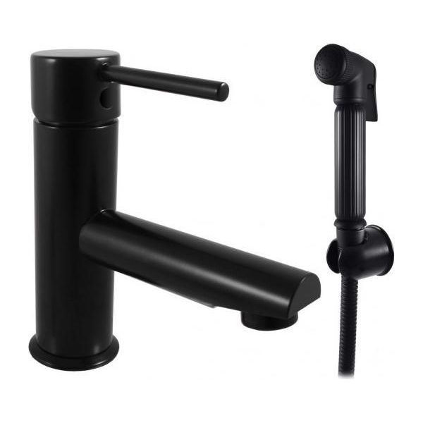 Miscelatore Per Bidet Seina Con Doccetta In Ottone Nero-image