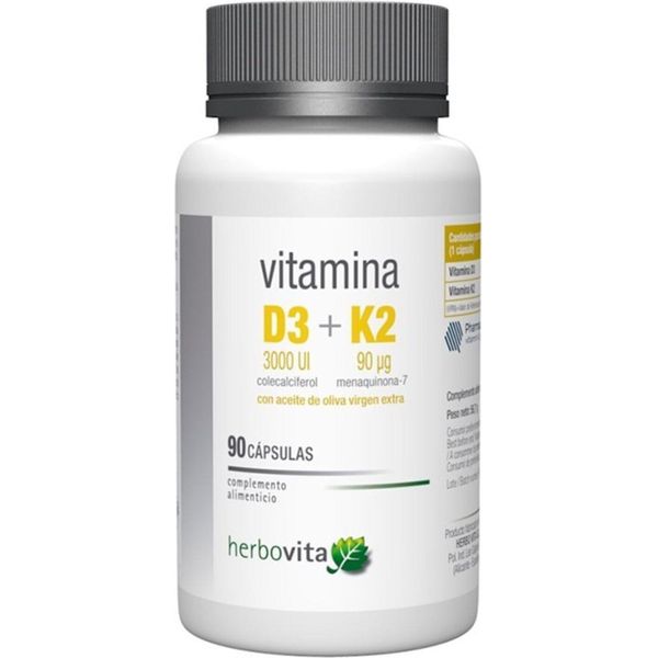 Herbovita Vitamina D3 + K2 (90 Capsule) 9017-image