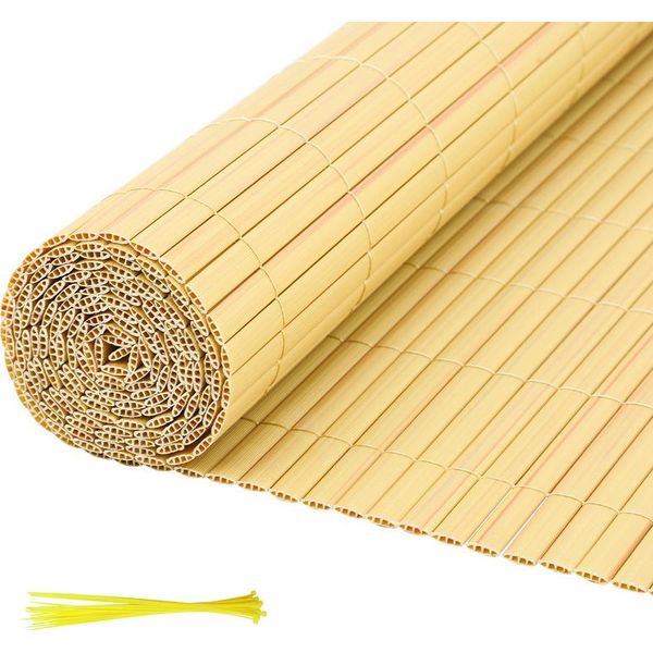 Hengda Pvc Privacy Screen Mat Privacy Fence Privacy Screen For Fence Balcony Bamboo 0.9 X 4M-image