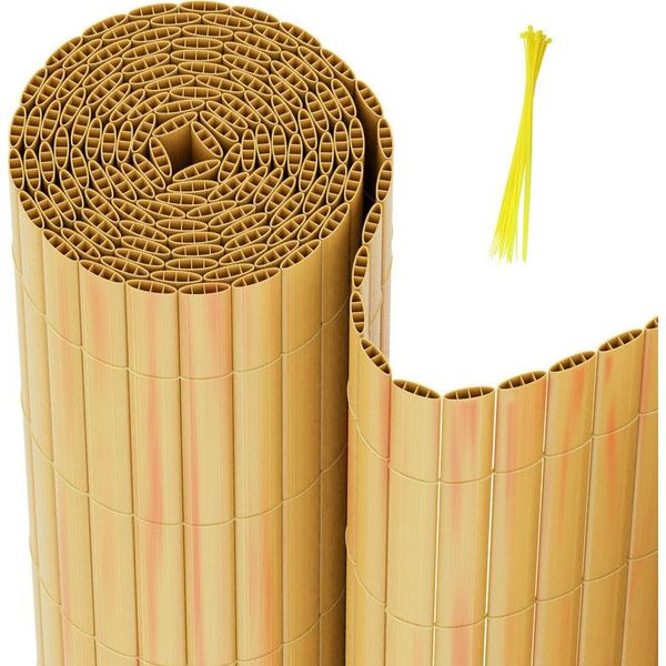 Hengda Pvc Privacy Schermo Mat Privacy Recinzione Balcone Frangivento Privacy Schermo Per Recinzione Bambù 120X800Cm-image