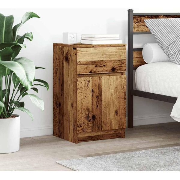 Maison Exclusive - Comodino Effetto Legno Antico 39X35X65 Cm Materiale Ligneo-image