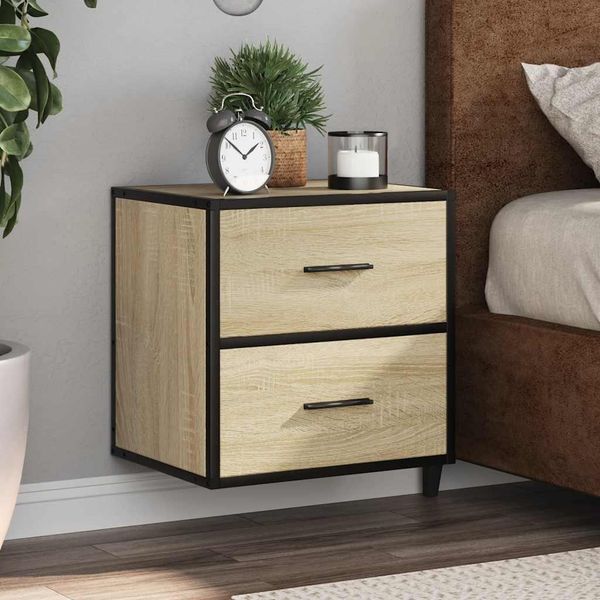 Maison Exclusive - Comodino Da Parete In Rovere Sonoma 40X31X39,5 Cm-image