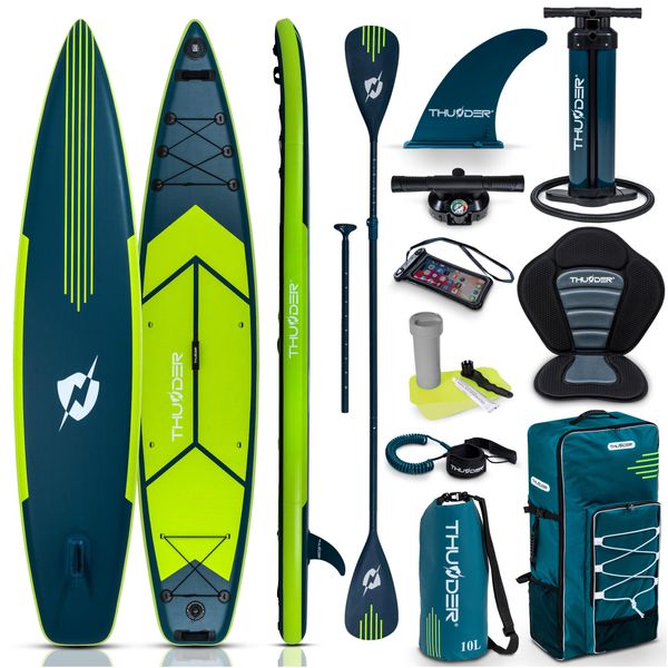 Thunder® | Viso 365 | Tavola Sup Gonfiabile | 365 Cm | Funzione Kayak 2 In 1 | Set Completo Di Zaino | 15 Psi | Peso Massimo Utente 150 Kg-image