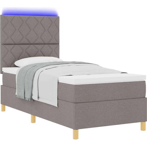 Syfax™ Letto A Sorgente Led Con Materasso Talpa 100 X 200 Cm Tessuto-image