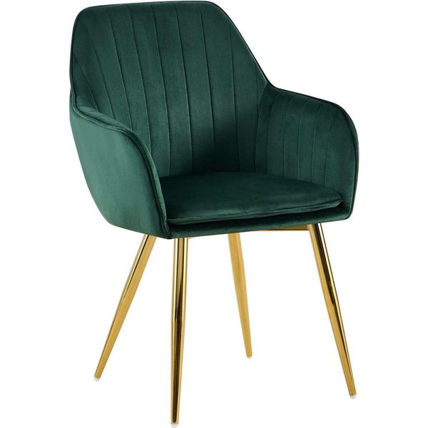 Sedia Da Pranzo In Velluto - Design Moderno - Elevato Comfort Di Seduta, Ergonomica E Stabile-image